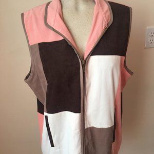 ALIA PEACH/BROWN/TAN VEST SIZE L